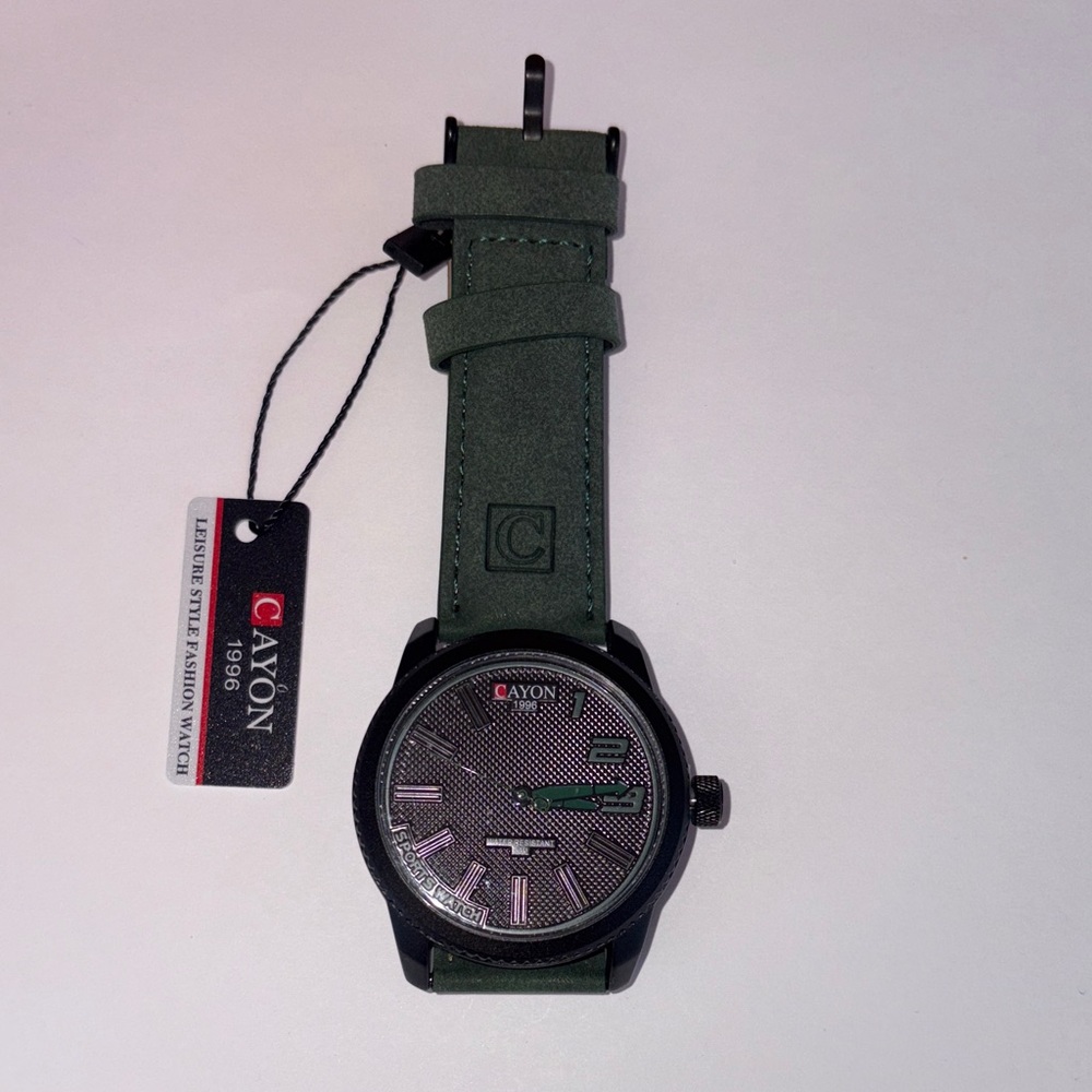 Green and Black Men's Watch